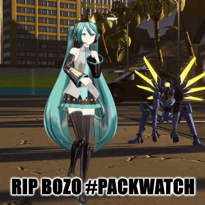 Hatsune Miku Rip Bozo #Packwatch GIF