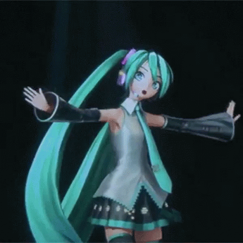Hatsune Miku Twirling Around GIF