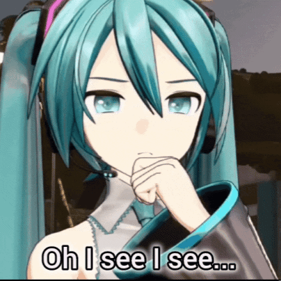 Hatsune Miku Wearing Headphones Oh I See