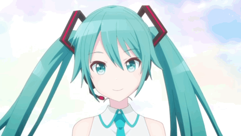 Hatsune Miku Wearing Headphones With White Shirt and Tie