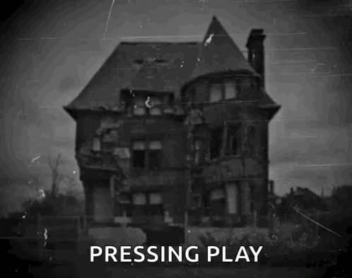Haunted House Pressing Play GIF