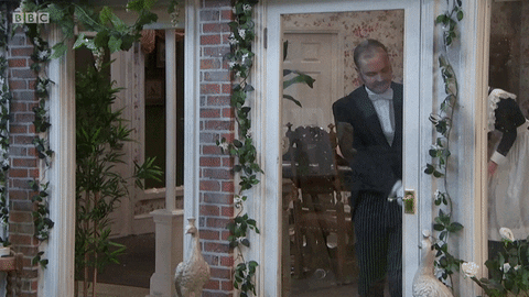 Haunting Hill Butler All Smile Welcome Guests GIF