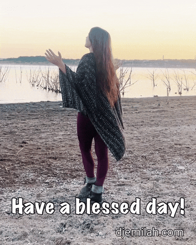 Have A Blessed Day Lady In Beach GIF