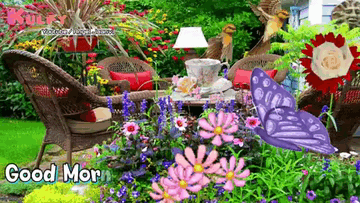 Have A Blessed Wednesday Beautiful Garden With Chairs GIF