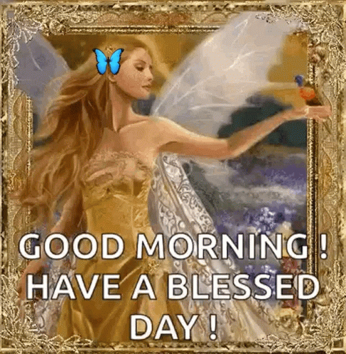 Have A Blessed Wednesday Gold Fairy GIF