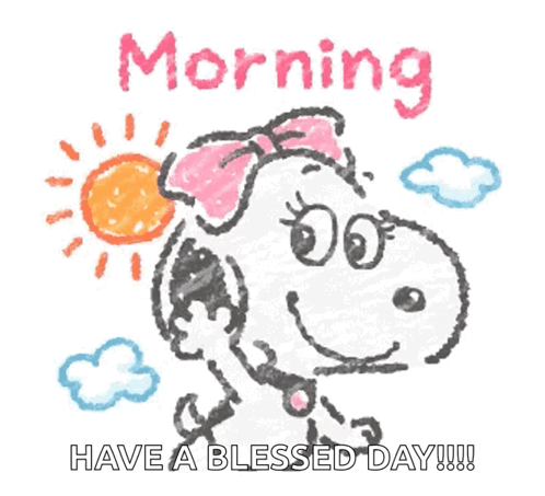 Have A Blessed Wednesday Peanuts Belle Waving Hello GIF