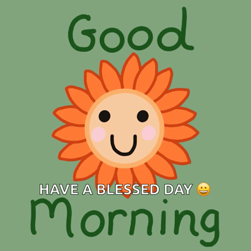 Have A Blessed Wednesday Smiling Flower GIF