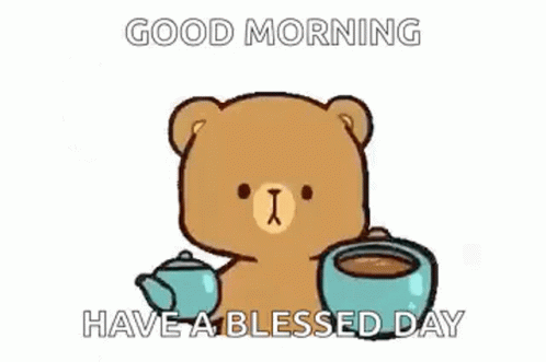 Have A Blessed Wednesday Teddy Bear Pouring Coffee GIF