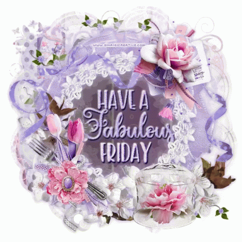 Have A Fabulous Friday Is Written On A Purple Sign GIF
