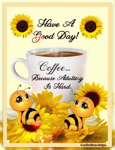 Have A Good Day Card With Coffee GIF
