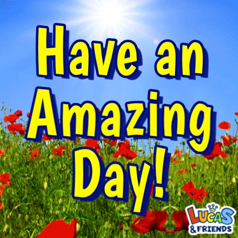 Have A Good Day Love Yellow Calligraphy GIF