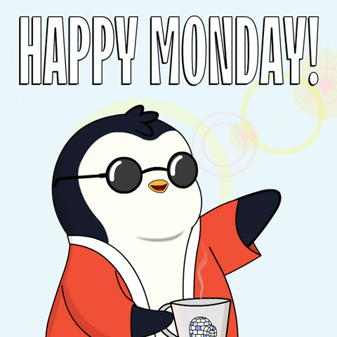 Have A Good Monday Penguin Waving GIF