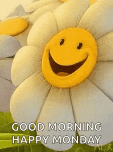 Have A Good Monday Smiling Flower GIF
