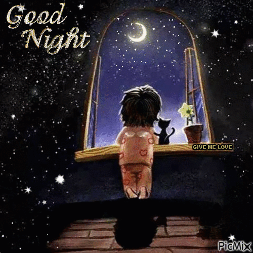 Have A Good Night Kid Staring At The Sky GIF