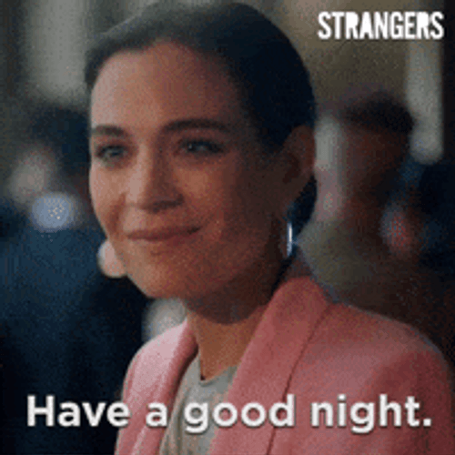 Have A Good Night Lady In Pink Coat GIF