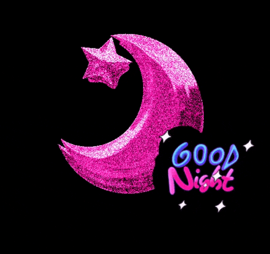 Have A Good Night Pink Moon And Star GIF