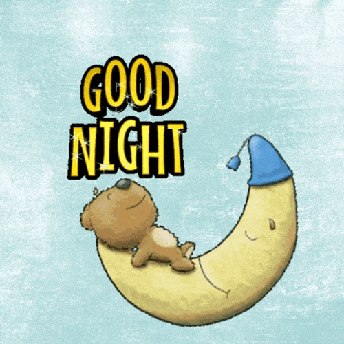 Have A Good Night Sleep Teddy Bear And Moon GIF