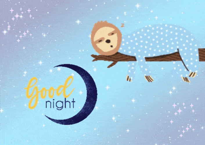 Have A Good Night Sleeping Sloth GIF