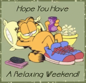 Have A Good Weekend Garfield Relaxing GIF