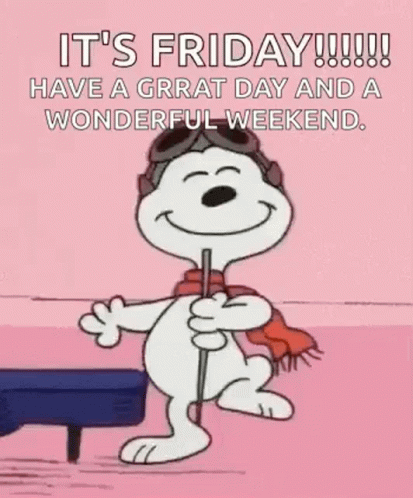 Have A Good Weekend Happy Snopy GIF