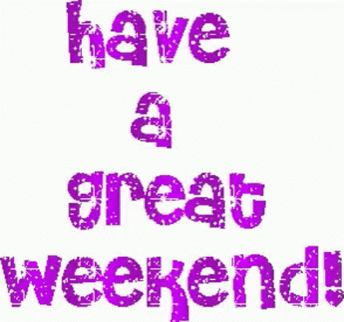 Have A Good Weekend Sparkling Purple Text GIF
