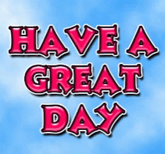 Have A Great Day Glittery Fireworks GIF