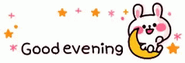 Have A Great Evening Rabbit Moon GIF