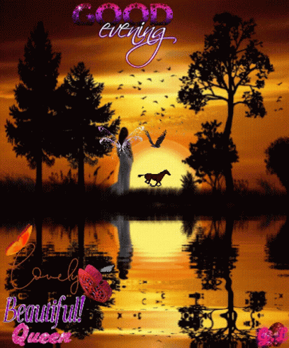 Have A Great Evening Running Horse GIF