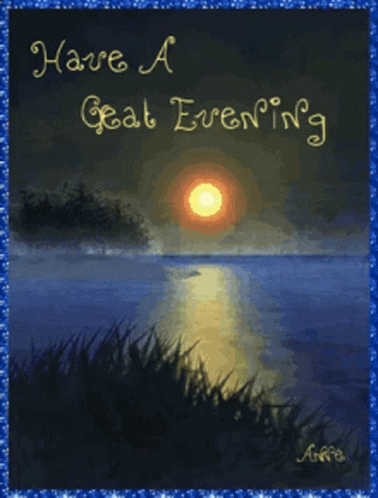 Have A Great Evening Shining Moon GIF