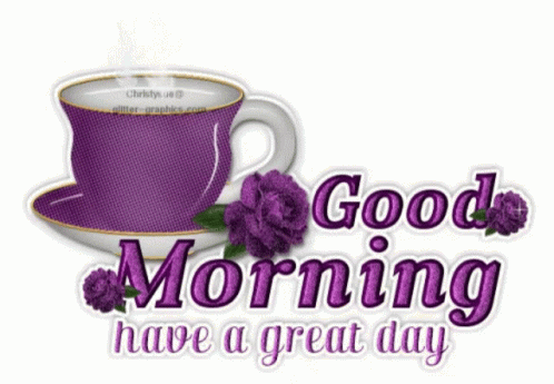 Have A Great Saturday Purple Cup Of Coffee GIF