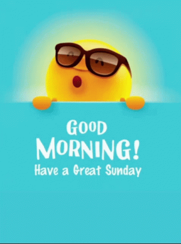 Have A Great Sunday Sun With Glasses Emoji GIF