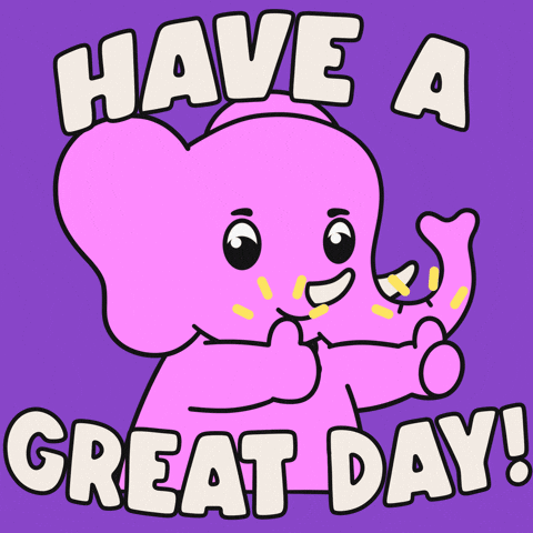 Have A Great Wednesday Pink Elephant GIF