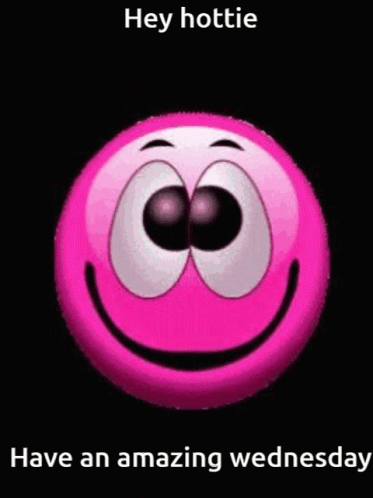 Have A Great Wednesday Winking Pink Emoji GIF