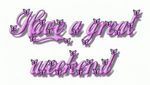 Have A Great Weekend Purple Butterflies GIF