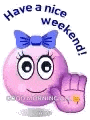 Have A Nice Weekend Emoji Girl Gif GIF