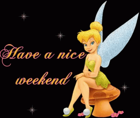 Have A Nice Weekend Sitting Tinkerbell GIF