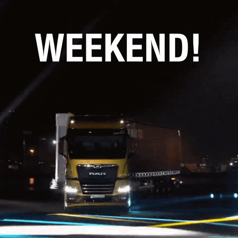 Have A Nice Weekend Truck Animation GIF