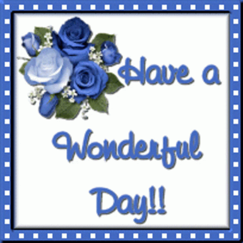 Have A Wonderful Wednesday Blue Roses GIF