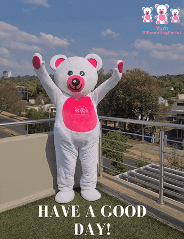 Have An Awesome And A Good Day Teddy Mascot GIF