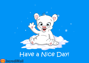 Have An Awesome Day White Bear Waving GIF