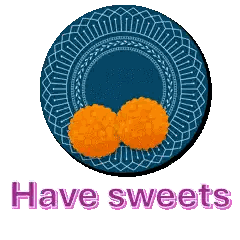 Have Sweets Sign with Orange Balls