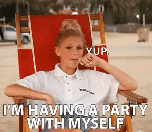 Having A Party Myself Celine Dion Party Meme GIF