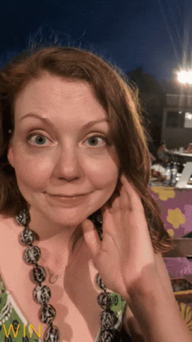 Girl Wore Hawaiian Necklace GIF