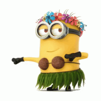 Minions Wear Hawaiian Short GIF