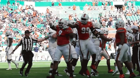 Hawaii Game Jumping Football Player GIF