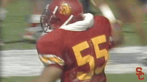Hawaii Player In Red Running Football GIF