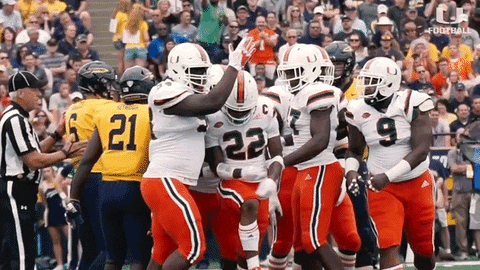 Hawaii Players Of Football Slow Motion Shot GIF