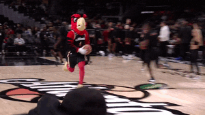 Hawk Mascot Slam Dunk GIF