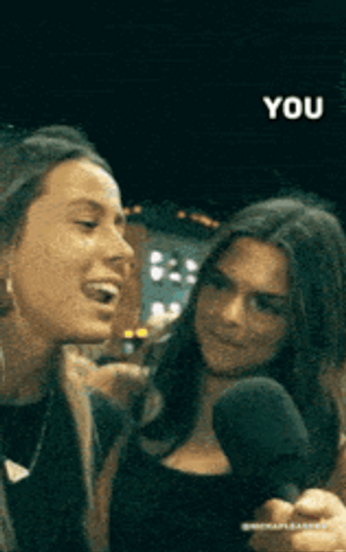 Hawk Tuah Funny Lady Giving Interview GIF