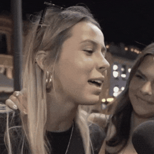 Hawk Tuah Spitting Candid Interview Zoom In GIF